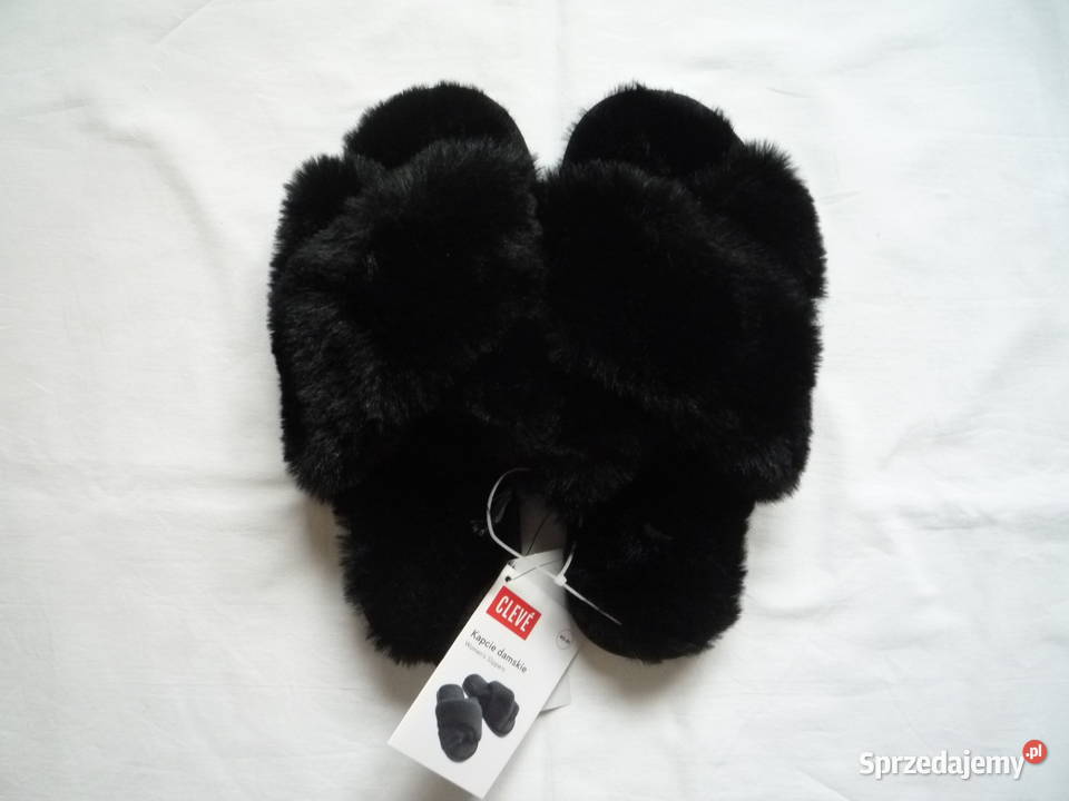 Nowe Cleve 4041 Kapcie damskie Klapki Czarne Moda i Styl Szczecin sprzedam