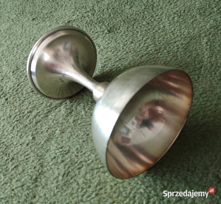 Art Krupp Berndorf masywny kielich srebrzony