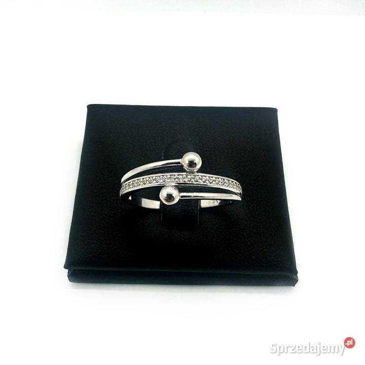 Nowy Rodowany Srebrny Pierścionek pr 925 292g Biżuteria