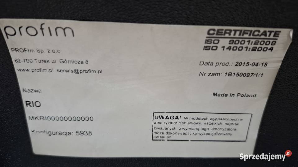 Krzesło biurowe konferencyjne ISO Profim Rio Biuro Poznań sprzedam