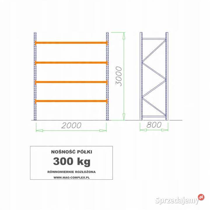 REGAŁ METALOWY MAGAZYNOWY WYTRZYMAŁY MOCNY MRC27 kujawsko-pomorskie sprzedam