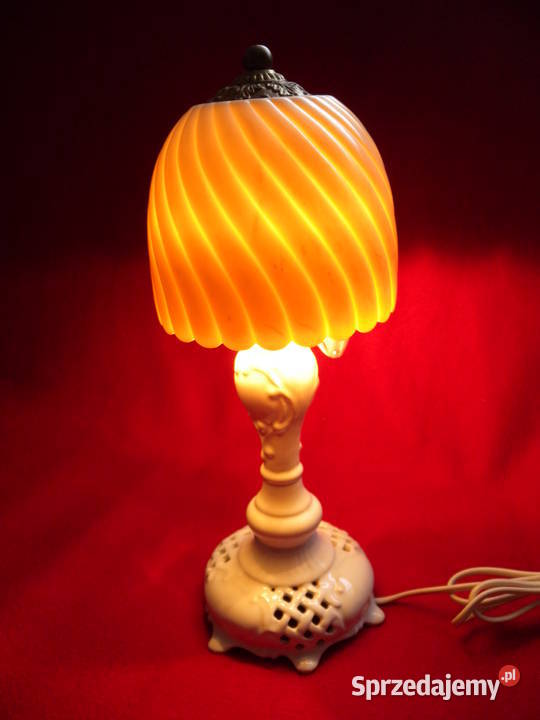 Lampa stołowa porcelanowa biała Katowice