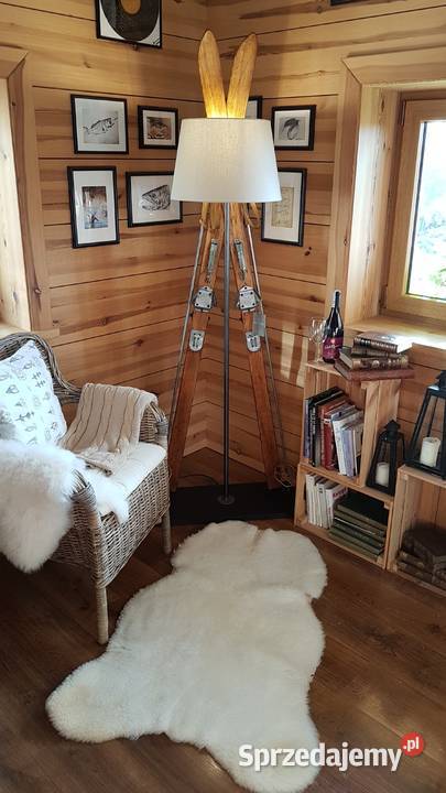 Lampa stare narty lampa z nart loft vintage Wrocław sprzedam
