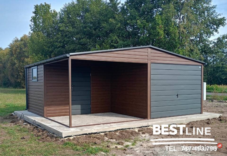 Garaż 6x5 z wnęką poziomy panel Premium Bochnia