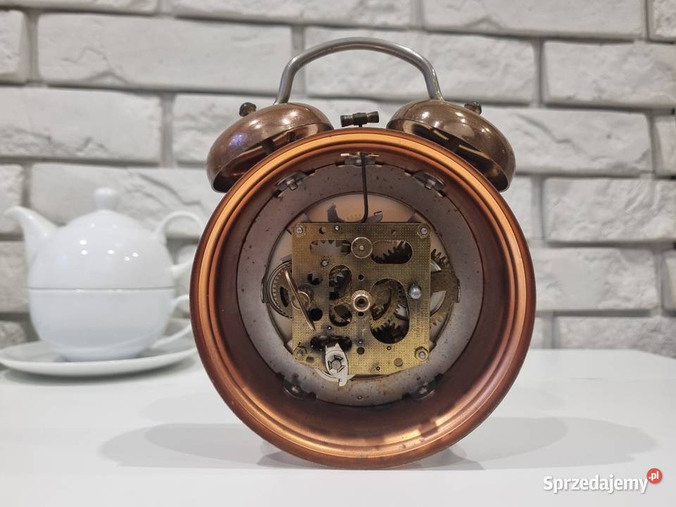 Budzik Stary PETER miedziany mechaniczny Solnica
