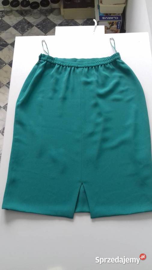 Spódnica zielona do kolan do sprzedania Długość Midi