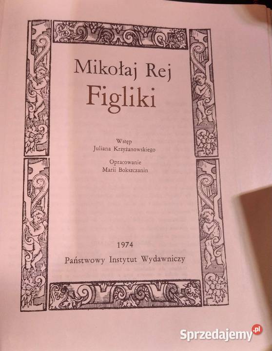 Mikołaj Rej FILGIKi 1974 humor satyra sarkazm mazowieckie Warszawa