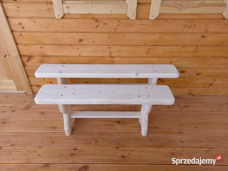 Ławka drewniana ogrodowa świerkowa małopolskie Miechów