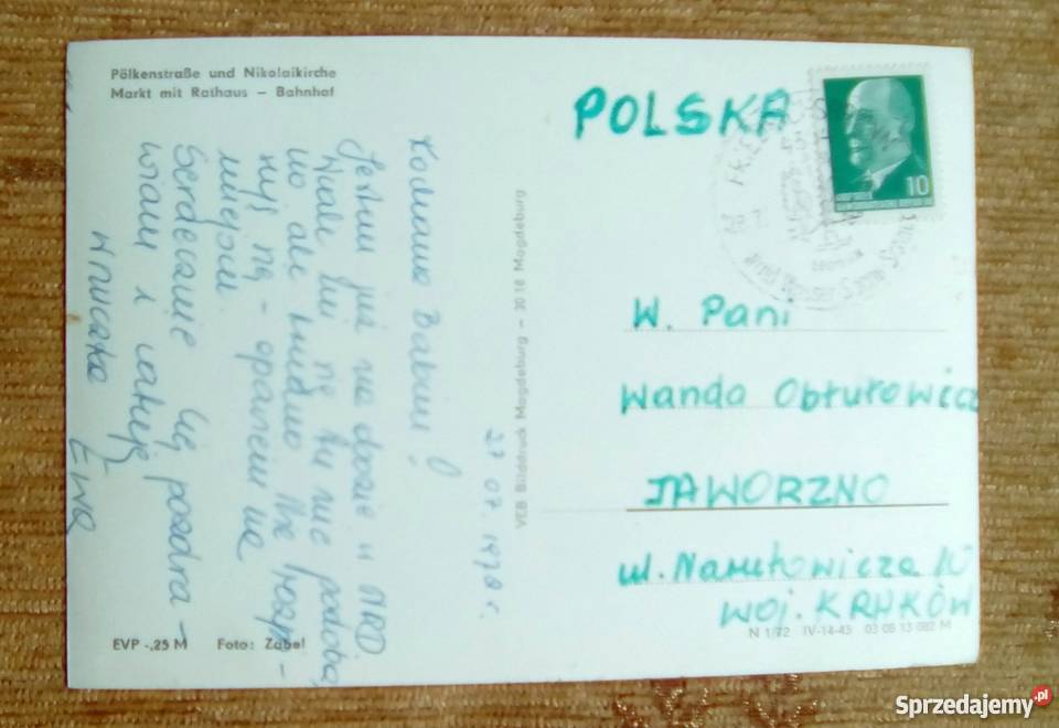 WIDOK NA MIASTO QUEDLINBURG RZEKĄ BODE Antyki, Sztuka, Kolekcje Piszczac