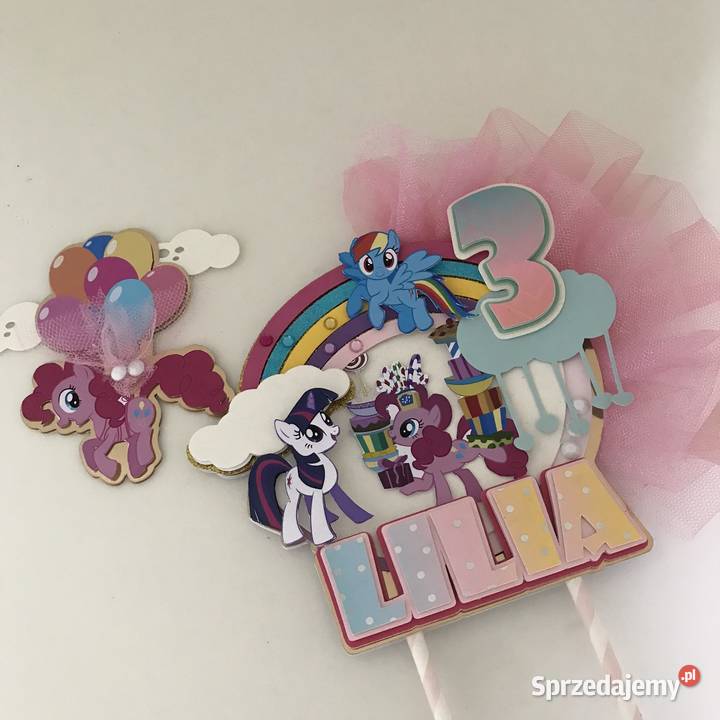 Kucyki Pony tęcza topper dekoracja na tort Kraków