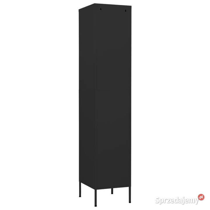 vidaXL Szafa zamykana na klucz czarna 35x46x180 Warszawa