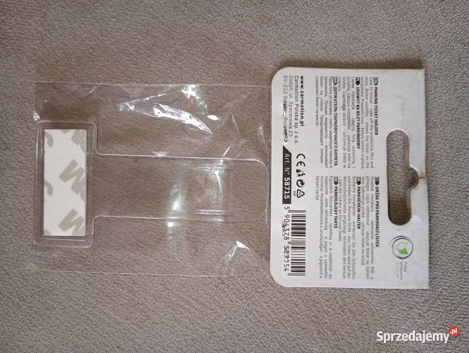 uchwyt na bilet parkingowy Szczecin