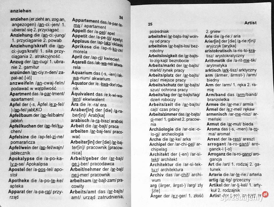 Słownik niemieckipolski polskoniemiecki Olga Chełm sprzedam