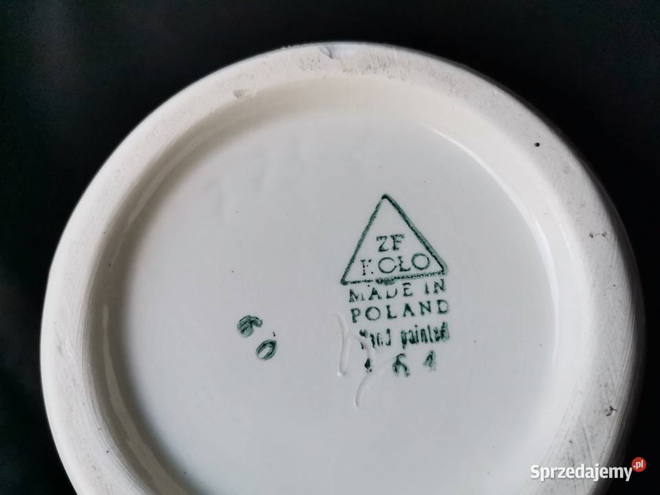 Stary wazon w kwiaty fajans Koło PRL Katowice