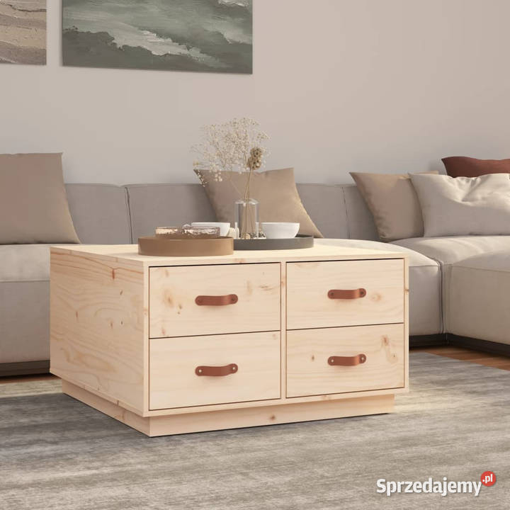 Stolik kawowy 80x80x45 lite drewno sosnowe Stoły Warszawa
