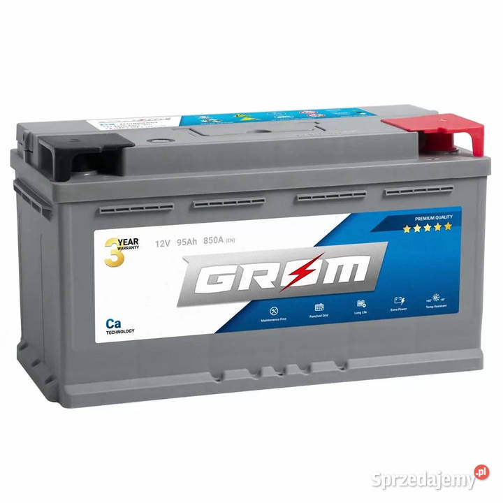 Akumulator GROM Premium 95Ah 800A EN DTR Rok produkcji 2022 Łódź