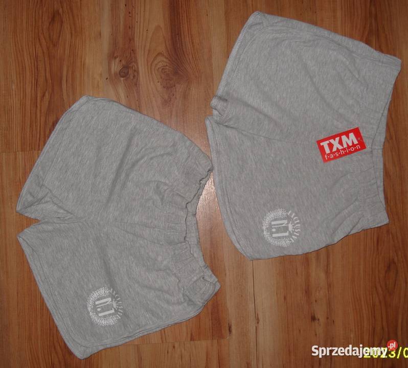 TXM Szare NOWE 2spodenki szorty r164 14 lat+ Odzież wielkopolskie Rawicz