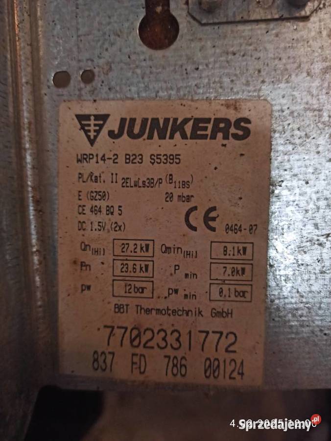 Nagrzewnica termy gazowej Junkers Koszalin sprzedam