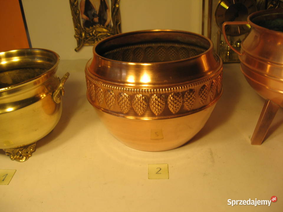Piękna donica Miedź mosiądz Kolekcja wielkopolskie Poznań