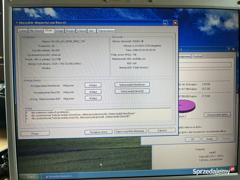Zabytkowy laptop Aristo Tauron 8575 małopolskie Brzana