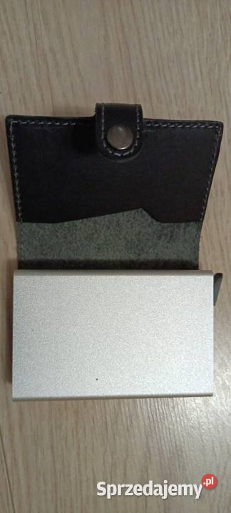 Skórzanometalowy portfel męski z RFID Pozostałe Warszawa