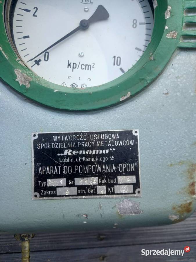 Aparat do pompowania opon 1973 prl Biłgoraj