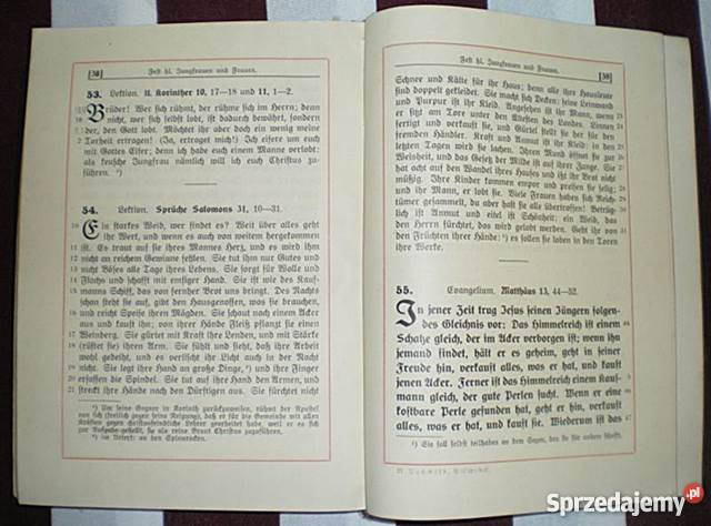 Perikopenbuch Lektionen und Evangelien 1927 Ostrów Wielkopolski