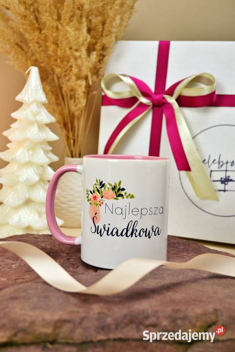 Kubek ceramiczny z nadrukiem Prezent świadkowej sprzedam