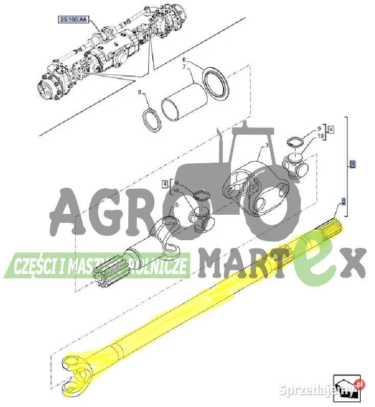47546806 PÓŁOŚ DŁUGA CNH Wichrów