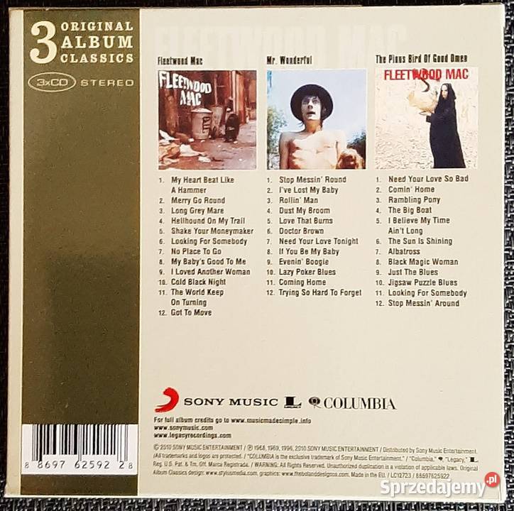 Zestaw 3 Albumów CD Legendarnej Grupy FLEETWOOD Katowice