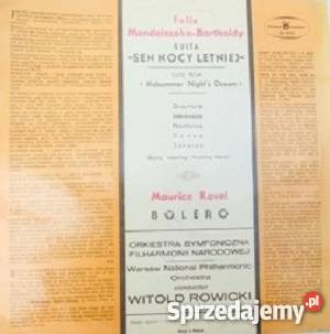 Mendelssohn Sen nocy letniej Ravel Bolero płyta Warszawa
