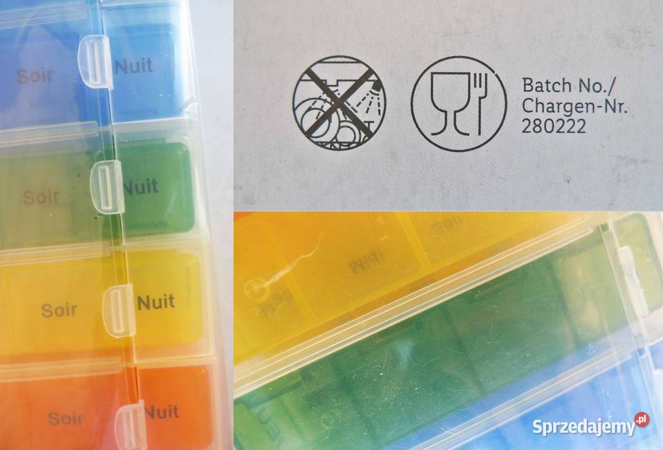 Pojemnik na leki tabletki pigułki 7 dni tygodnia Godziesze Wielkie