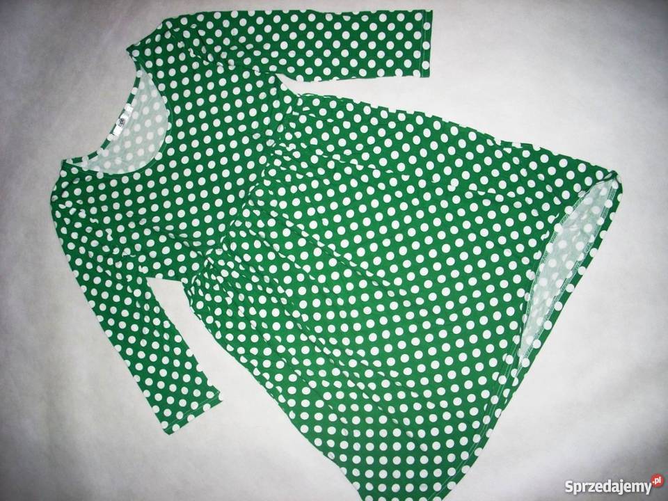 Sukienka Zielona w Grochy Nowa 40 42 L XL zielony Spódnice i sukienki Nowy Sącz