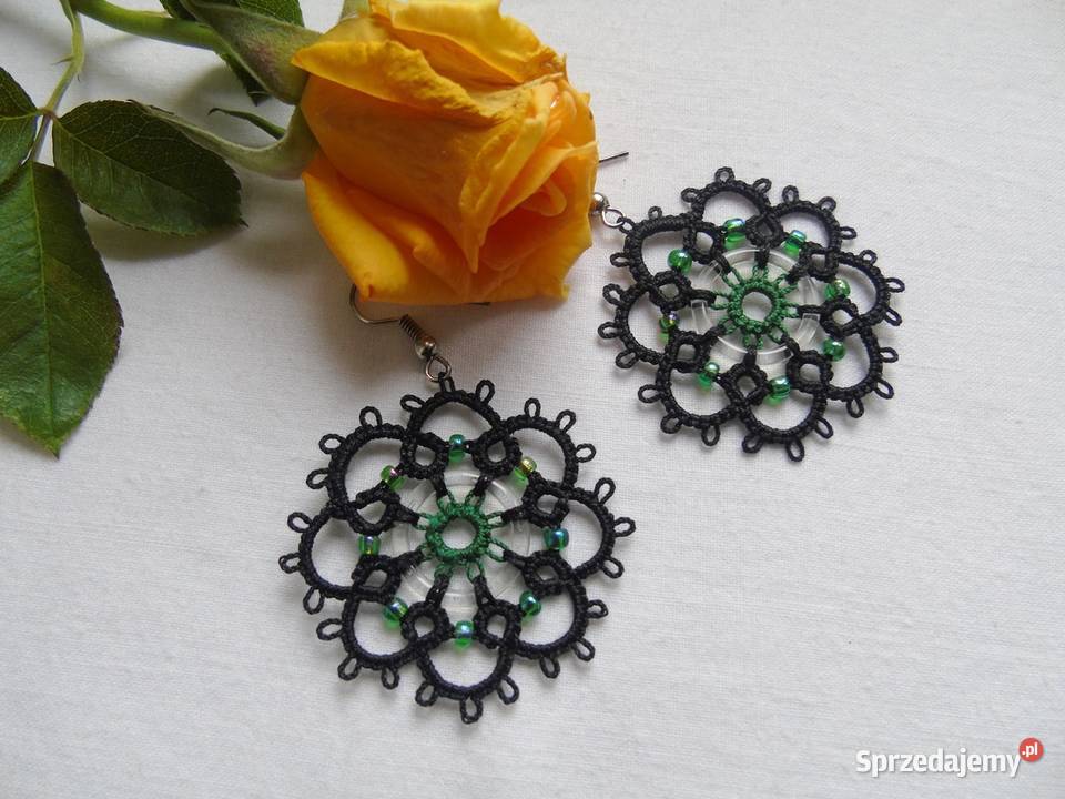 Kolczyki frywolitkowe małopolskie