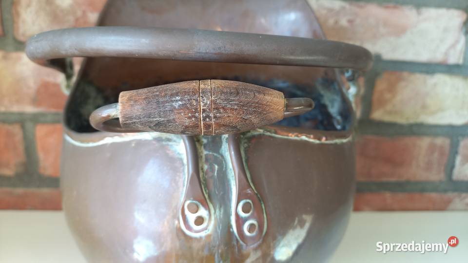 Pojemnik miedziany Osłonka na doniczkę Doniczka Gawroniec