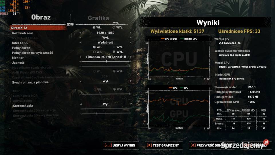 Komputer Gamingowy Windows 11 i5 9400f RX 570 Liczba rdzeni procesora 6 Ostrów Wielkopolski