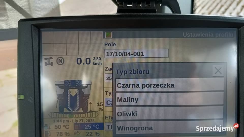 kombajn całorzędowy do aronii porzeczki agrestu Wólka Krosnowska sprzedam
