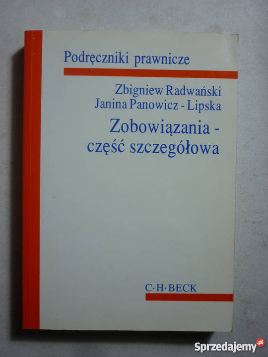 ZOBOWIĄZANIA CZĘŚĆ SZCZEGÓŁOWA RADWAŃSKI