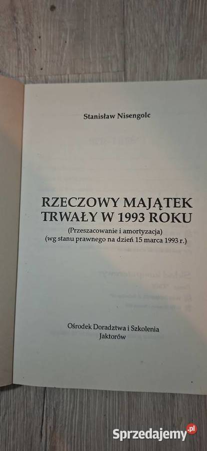 Pierwsze wydanie Rzeczowy Majątek Trwały w 1993 wielkopolskie Łęczyca
