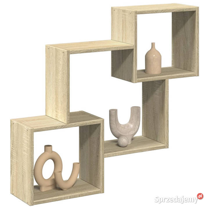Półka ścienna 78x18x71 dąb sonoma WM854807 mazowieckie Warszawa
