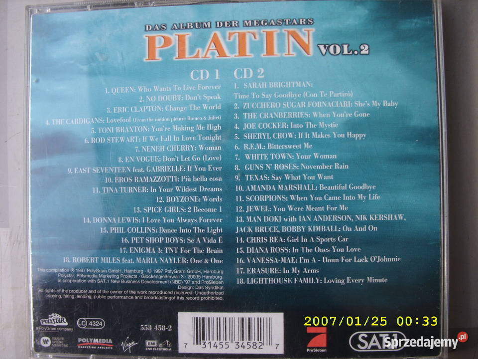Sklad CD PLALIN VOL2DAS ALBUM 2CD PolyGram dolnośląskie Wołów