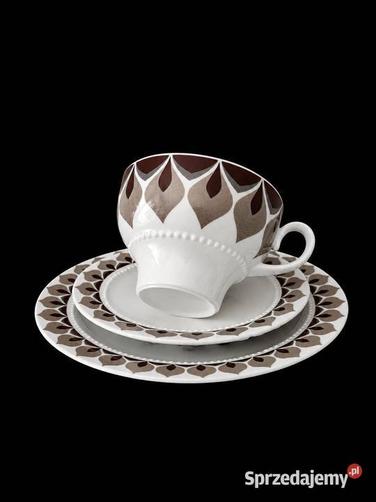 Porcelana retro trio Eschenbach Venedig Perlrand Poddębice