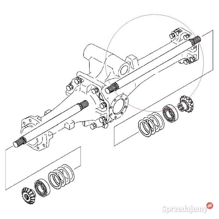Wałek 15T15T 32 x 530 mm Yanmar EF453T Cub Cadet Tajęcina