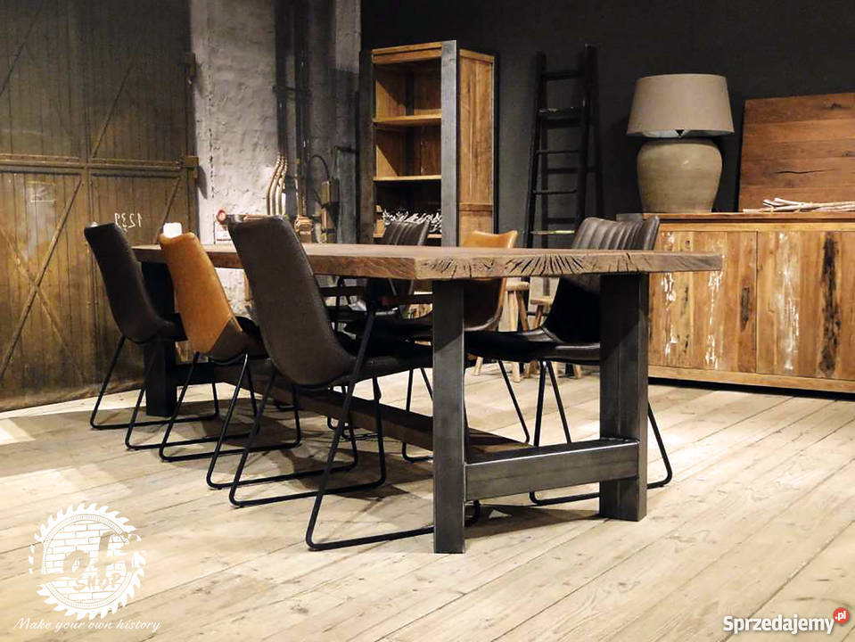 Stół LOFT INDUSTRIALNY ze stali i drewna WEST dolnośląskie Wrocław sprzedam