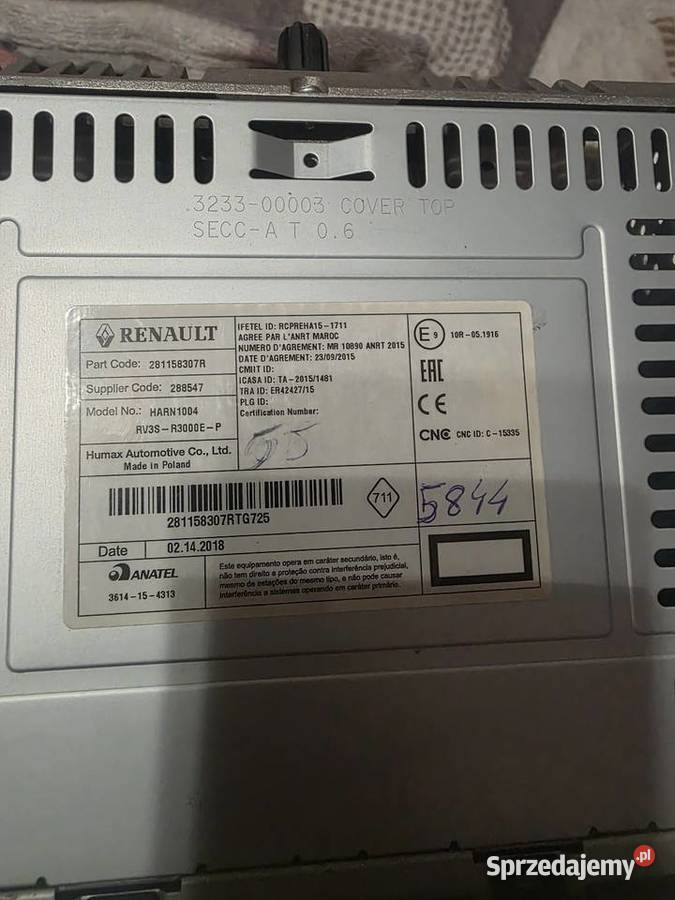 Oryginalne Radio Renault Master III Kangoo II sprzedam