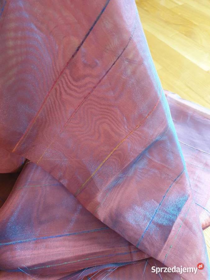 Organtyna róż metalik 70 x 300 tkanina Firany Radom sprzedam