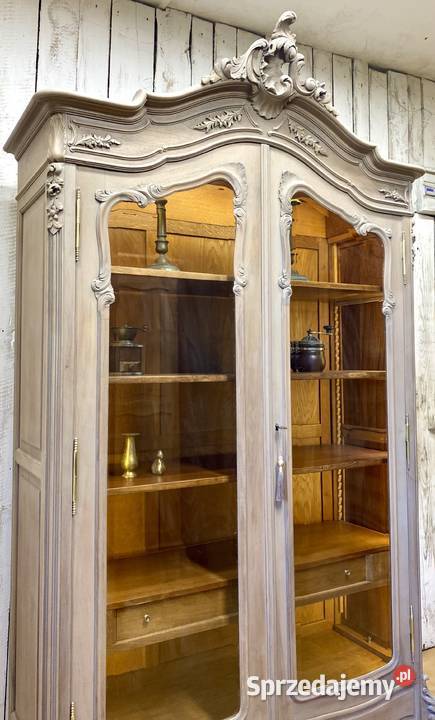 Biblioteka szarość 2drzwiowa LUDWIK XV Francja Poznań