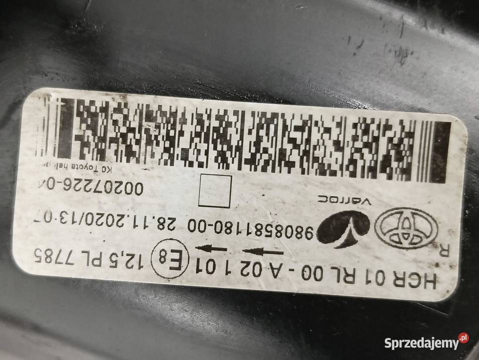 LAMPA PRZÓD PRAWA EUROPA 980858118000 Toyota Rok produkcji 2018