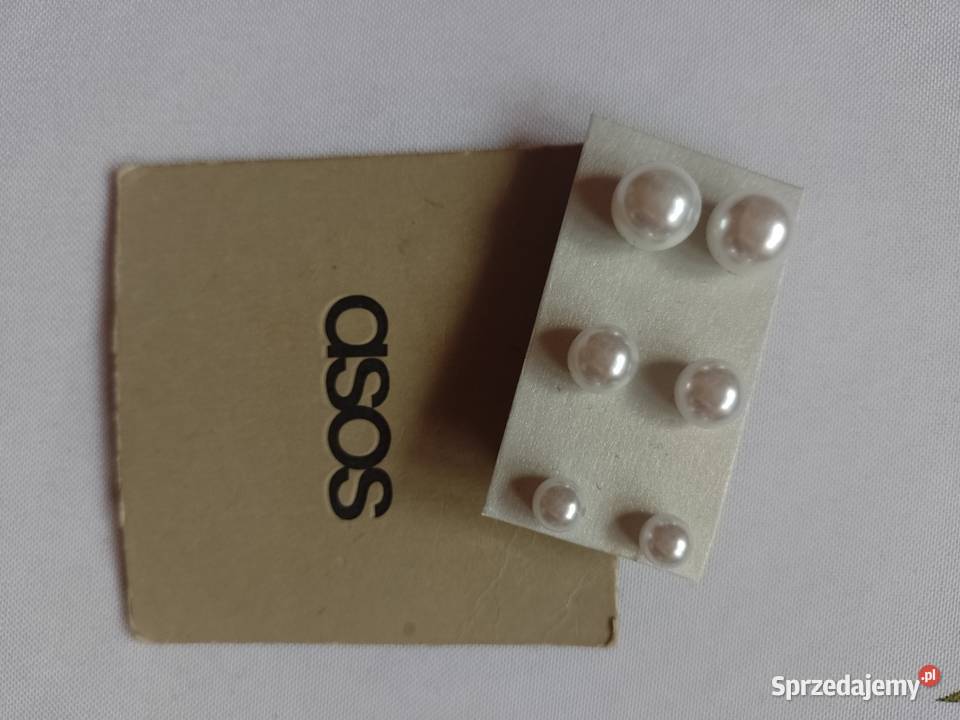 ASOS Zestaw 3 pary kolczyki perkyt wkręty NOWE Dla kobiet