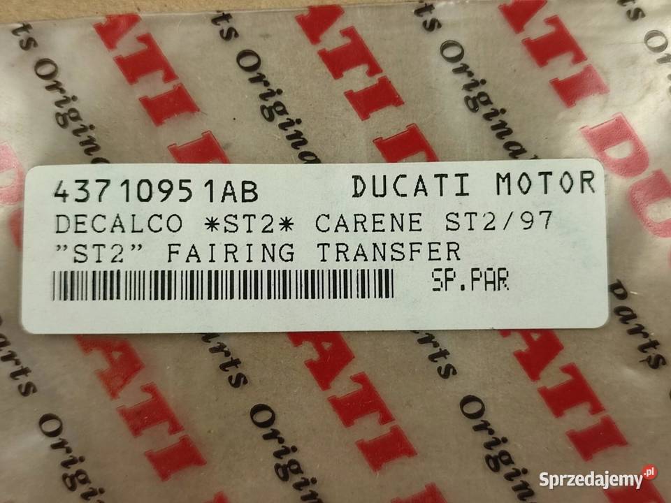 NAKLEJKA ST2 NA LEWY BOCZEK DUCATI SPORT ST2